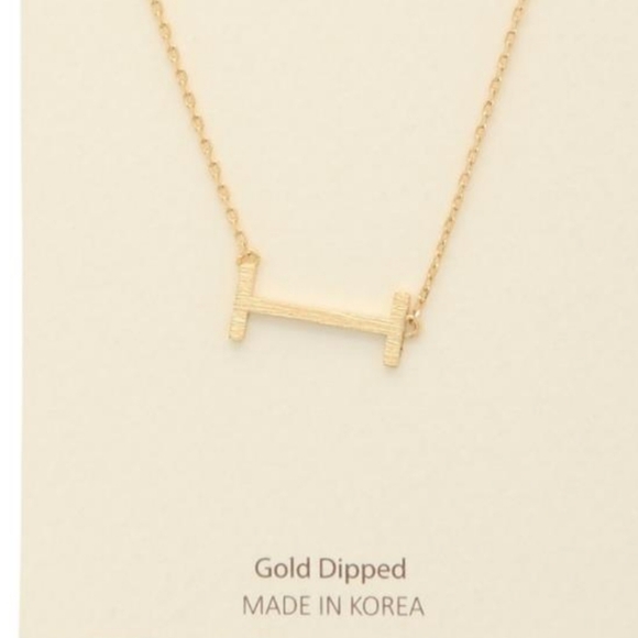 K23 INITIAL NECKLACES Gold Dipped, Brass 17" + 2" extension - Picture 4 of 11